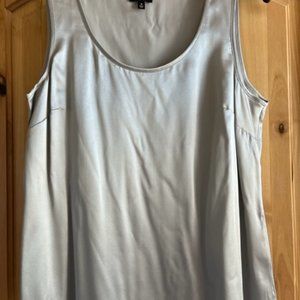 Talbots light grey silk shell size 10